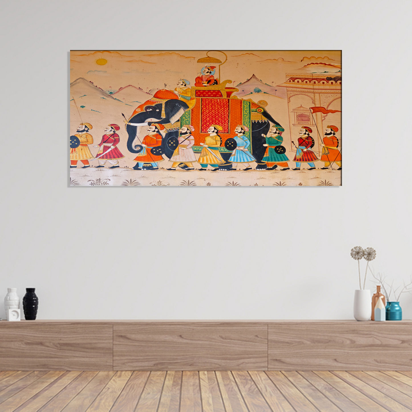 Traditional Indian Abstract Canvas Print Wall Painting
