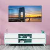 Bridge and Sunset Canvas Print Wall Painting