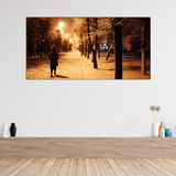 A Lonely Girl Walks Abstract Canvas Print Wall Painting