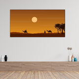 Camel Rider Crossing Vast Desert Canvas Print Wall Painting