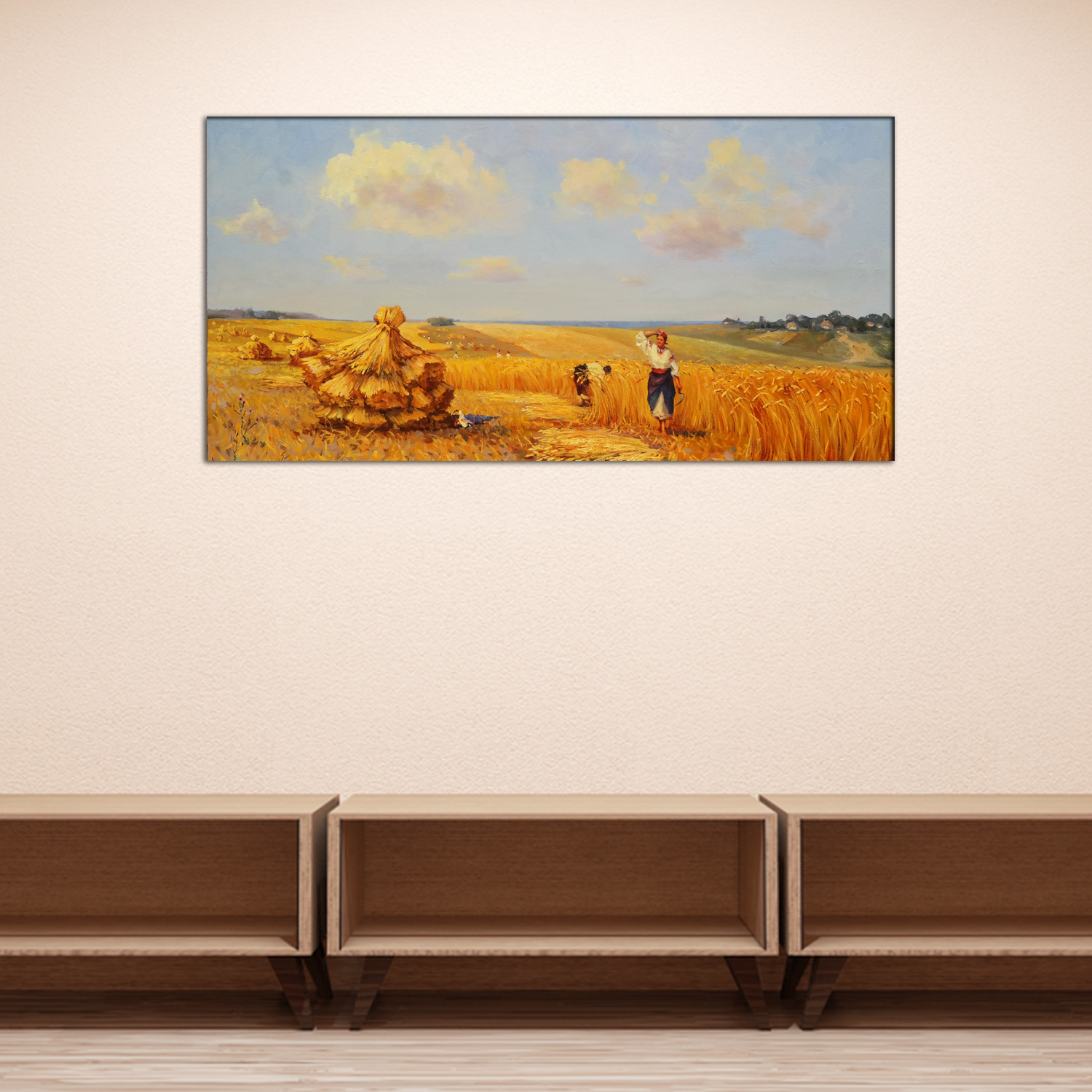 Wheat Field  Canvas Print Wall Painting
