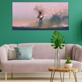 Tree Playing Music Aesthetic Canvas Wall Painting