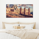 Amer fort Abstract Canvas Wall Painting