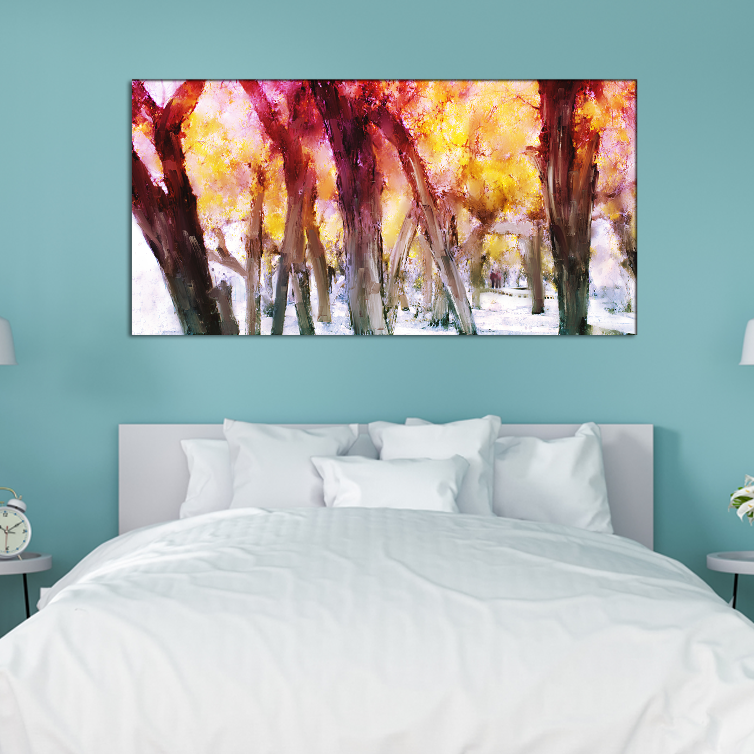 Forest Trees Abstract Canvas Wall Painting