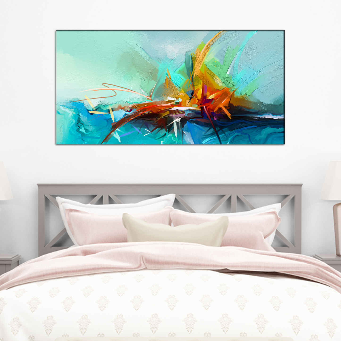 Contemporary semi abstract Canvas Wall Painting