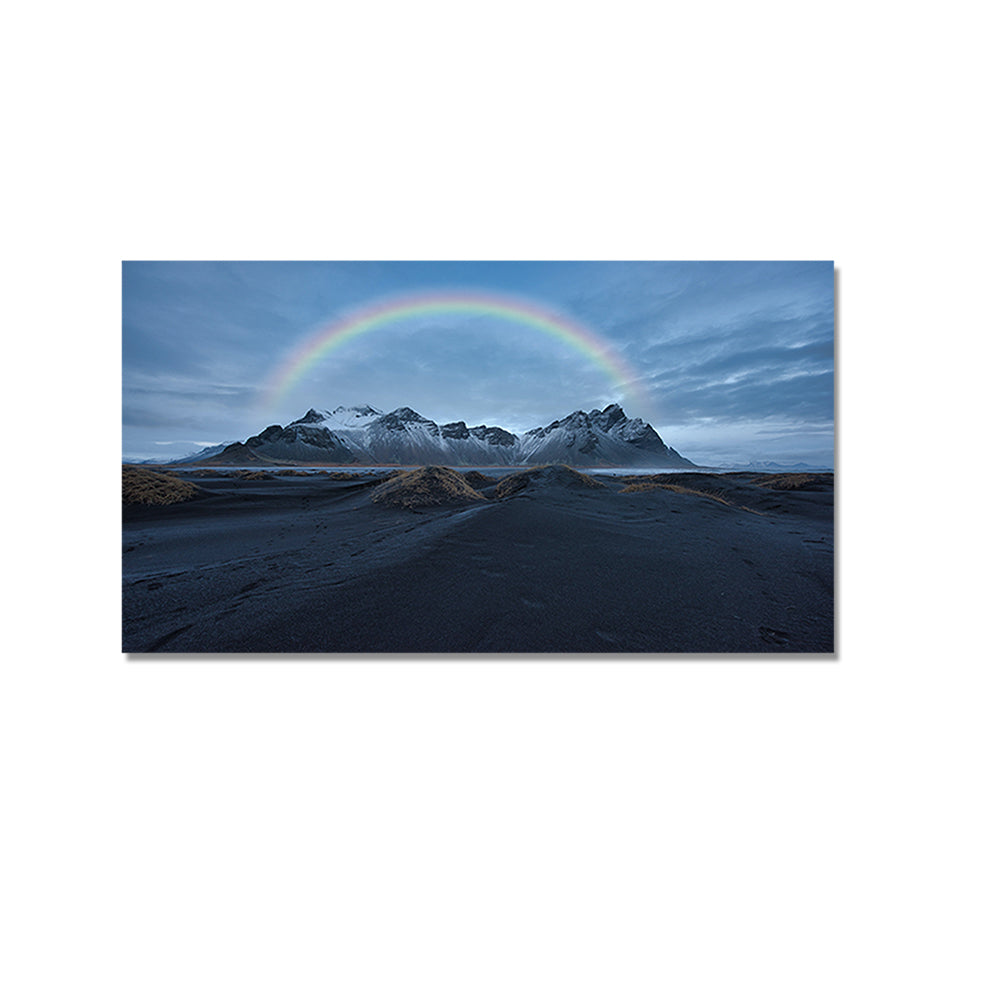 Rainbow mountain print canvas wall painting
