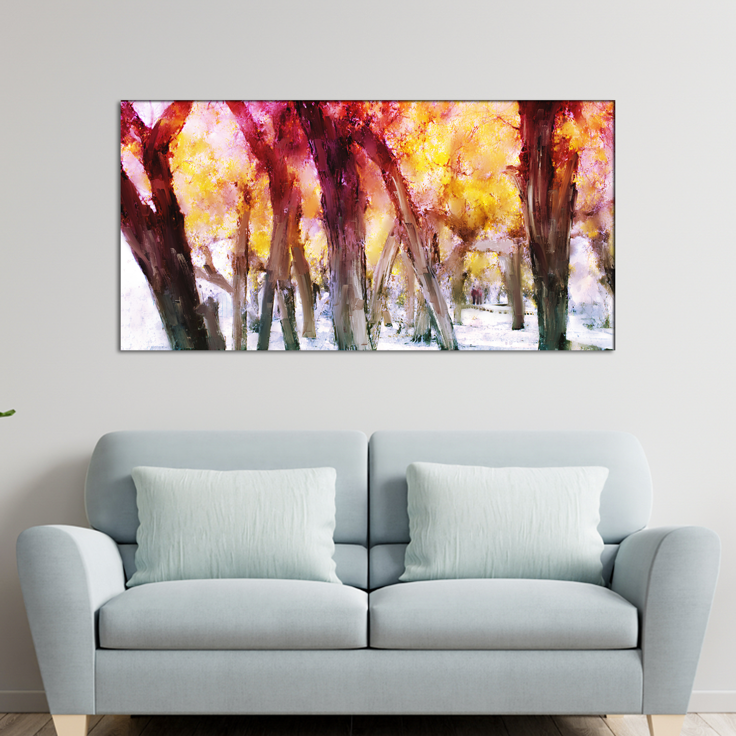 Forest Trees Abstract Canvas Wall Painting