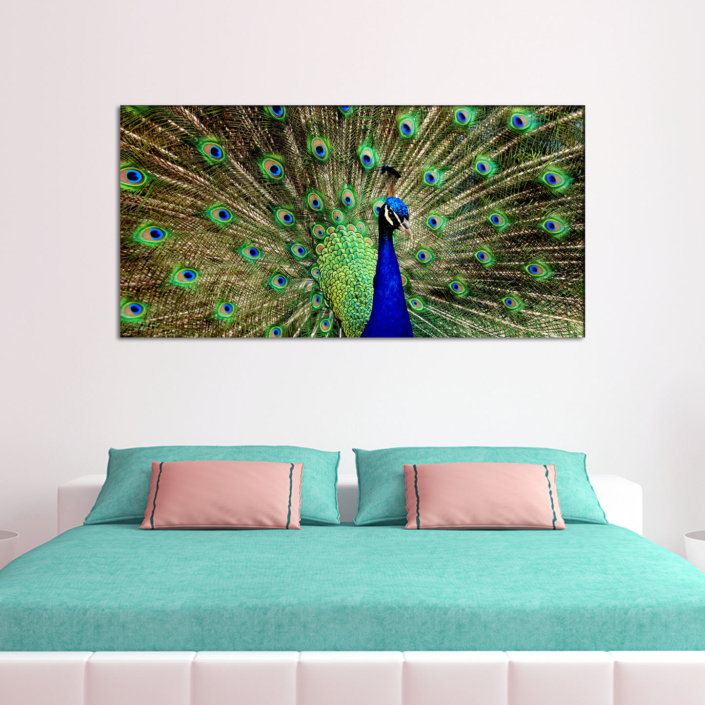 Peacock Dancing Abstract Wall Painting Canvas Painting