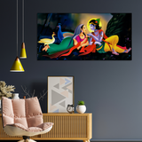 Radha Krishna 3D Art Abstract luxury's Canvas Wall Painting