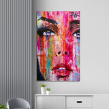 Colorful Abstract Face Canvas Wall Painting