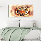 Abstract Tiger Face Print Canvas Wall Painting