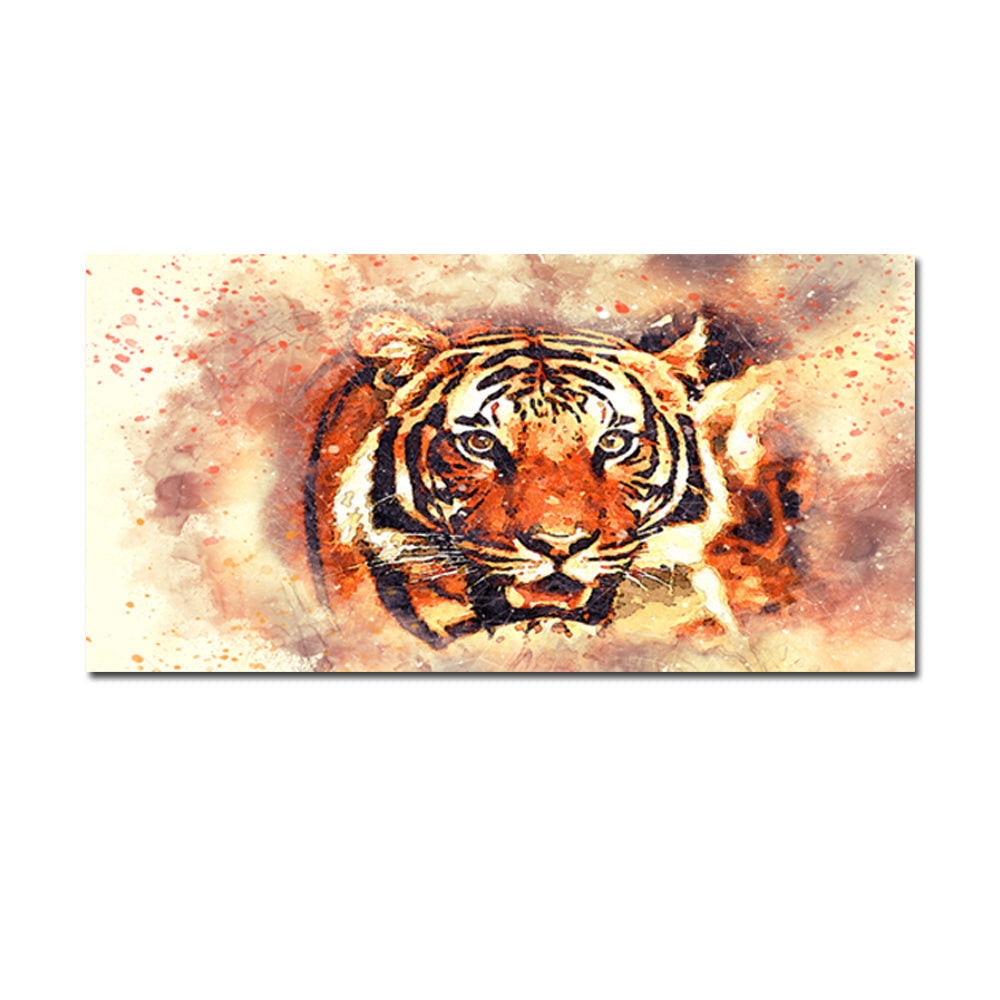 Abstract Tiger Face Print Canvas Wall Painting