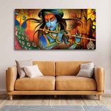 Lord Krishna Religious Canvas Print Wall Painting